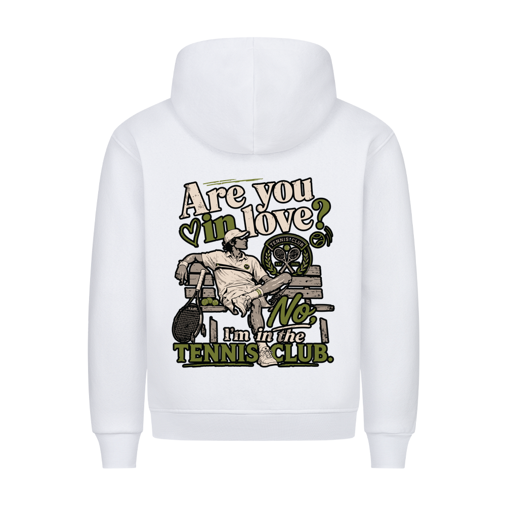 Tennis Club Boy auf Hoodie, Farbe weiß