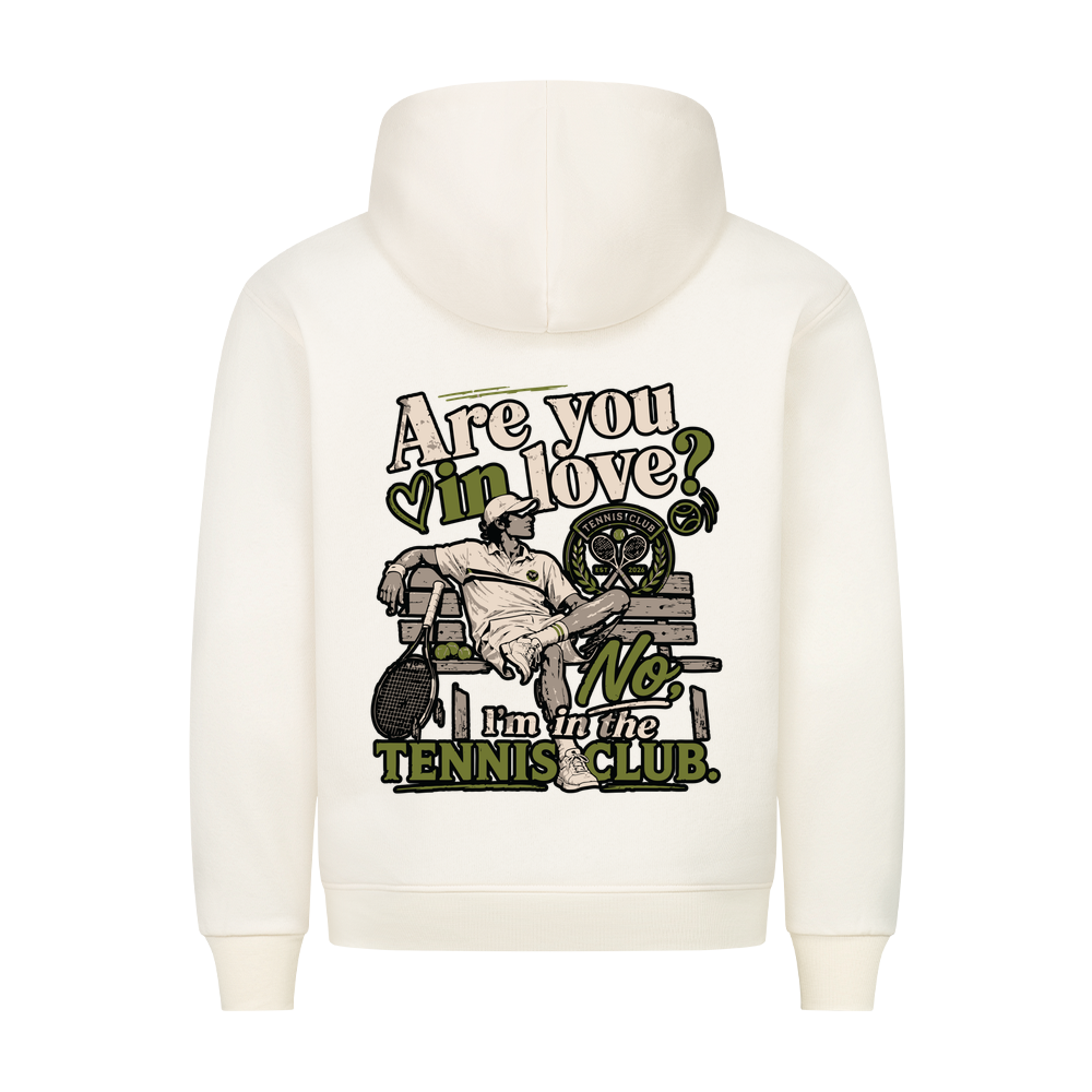 Tennis Club Boy auf Hoodie, Farbe beige