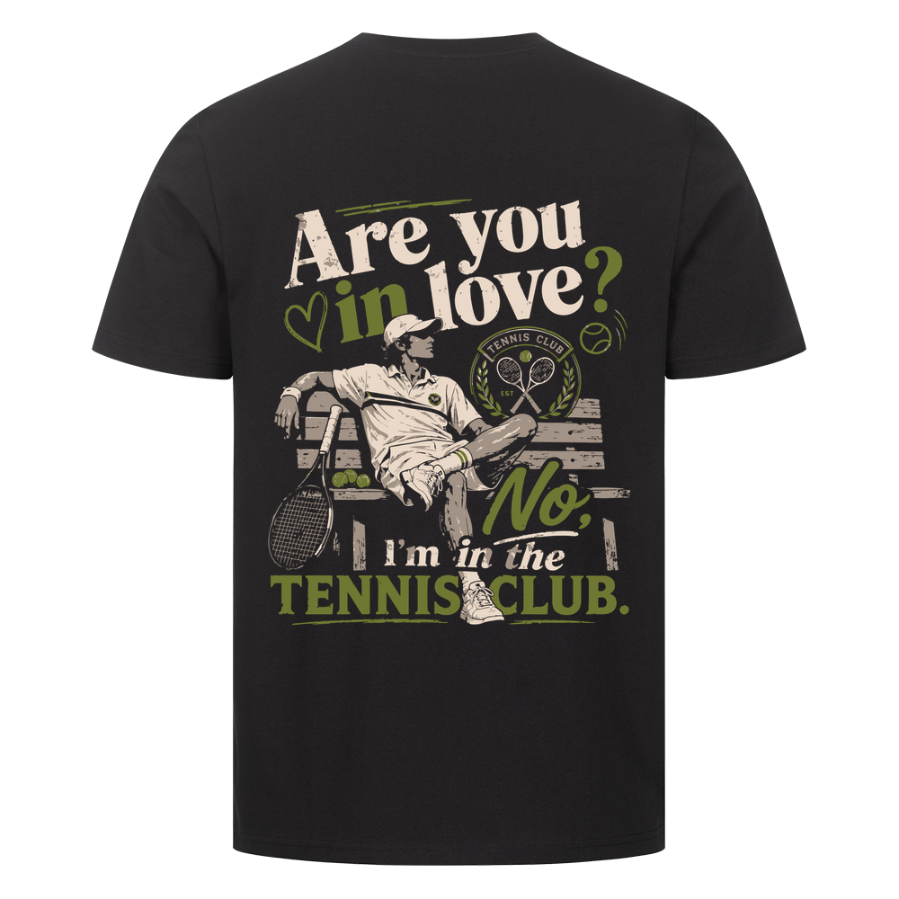 Tennis Club Boy auf T-Shirt, Farbe schwarz