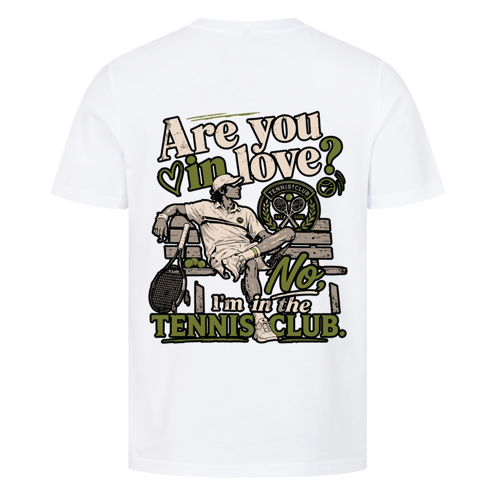 Tennis Club Boy auf T-Shirt, Farbe weiß