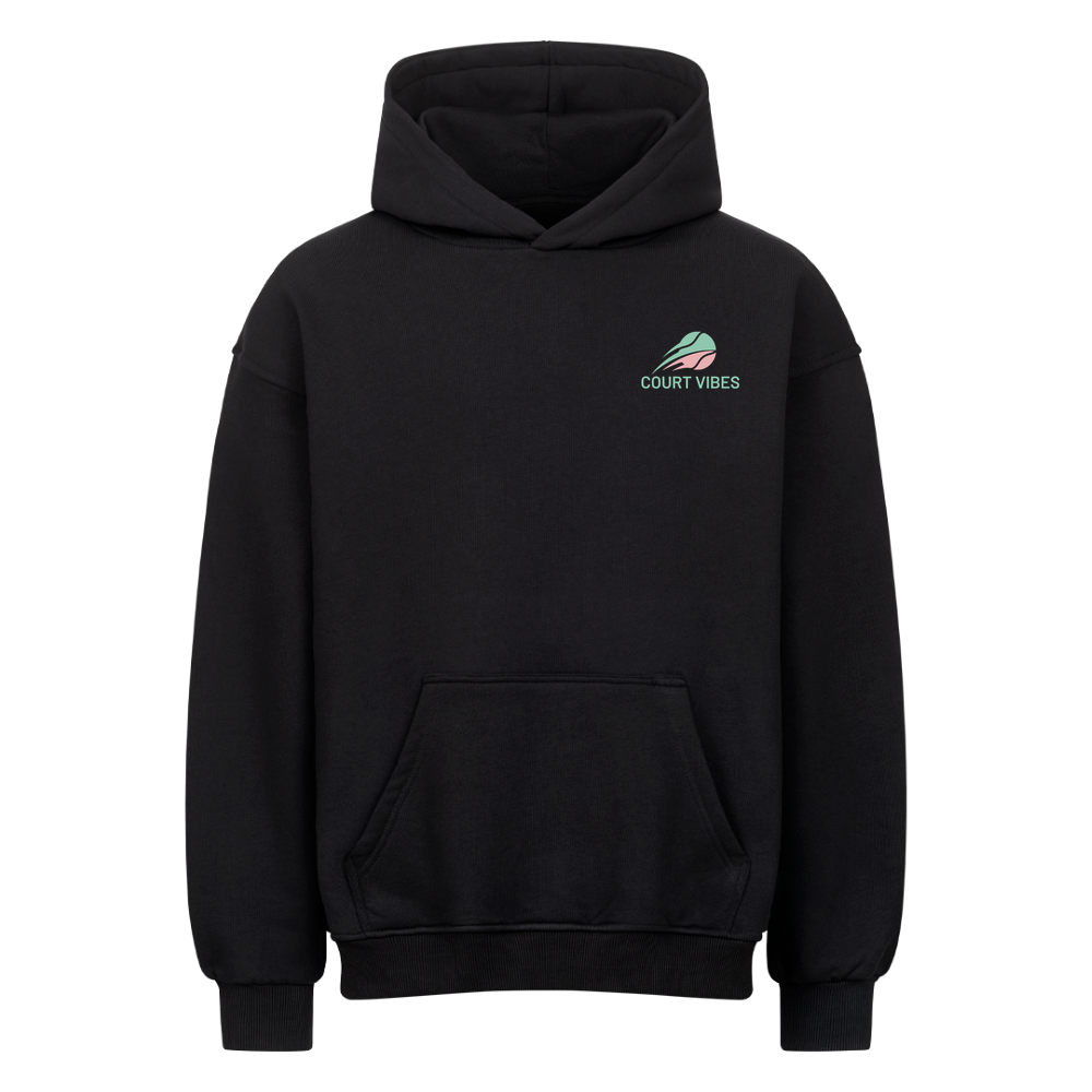 Tennis Club Boy auf Oversized Hoodie, Farbe schwarz