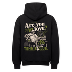 Tennis Club Boy auf Oversized Hoodie, Farbe schwarz