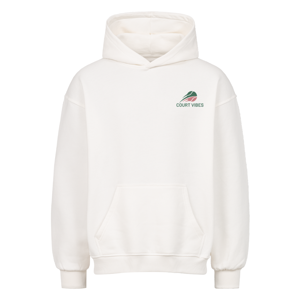 Tennis Club Boy auf Oversized Hoodie, Farbe weiß