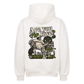 Tennis Club Boy auf Oversized Hoodie, Farbe weiß