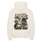 Tennis Club Boy auf Oversized Hoodie, Farbe naturweiß