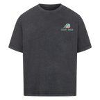 Aufgeben ist keine Option auf Oversized Shirt, Farbe verwaschen schwarz