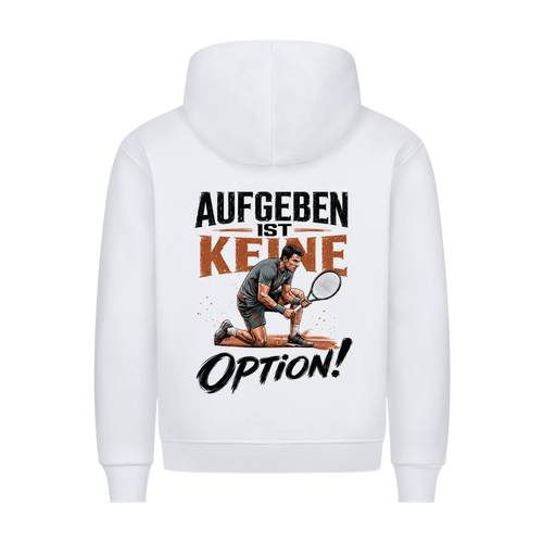 Aufgeben ist keine Option auf Hoodie, Farbe weiß