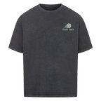 Aufgeben ist keine Option auf Oversized Shirt, Farbe verwaschen schwarz
