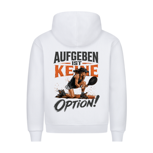 Aufgeben ist keine Option auf Hoodie, Farbe weiß