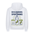Der Klimawandel des Sportdrinks auf Hoodie, Farbe weiß