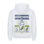 Der Klimawandel des Sportdrinks auf Hoodie, Farbe weiß