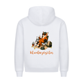 Ich wohne jetzt hier auf Hoodie, Farbe weiß