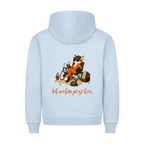 Ich wohne jetzt hier auf Hoodie, Farbe babyblau