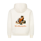 Ich wohne jetzt hier auf Hoodie, Farbe beige