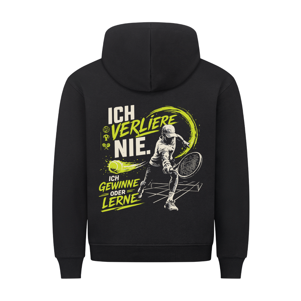 Ich verliere nie auf Hoodie, Farbe schwarz