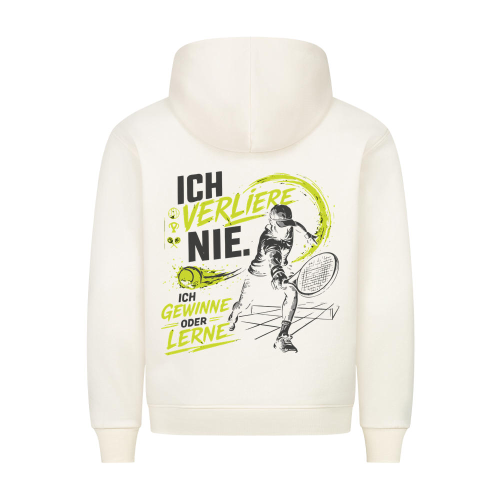 Ich verliere nie auf Hoodie, Farbe beige
