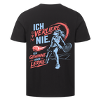Ich verliere nie auf T-Shirt, Farbe schwarz