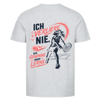 Ich verliere nie auf T-Shirt, Farbe grau meliert