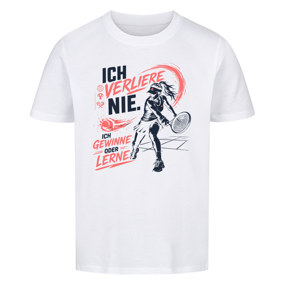 Ich verliere nie auf Kinder-Shirt, Farbe weiß