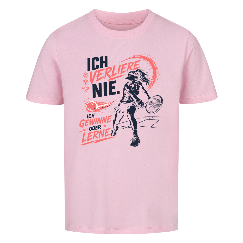 Ich verliere nie auf Kinder-Shirt, Farbe rosa