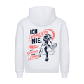 Ich verliere nie auf Hoodie, Farbe weiß