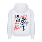 Ich verliere nie auf Hoodie, Farbe weiß