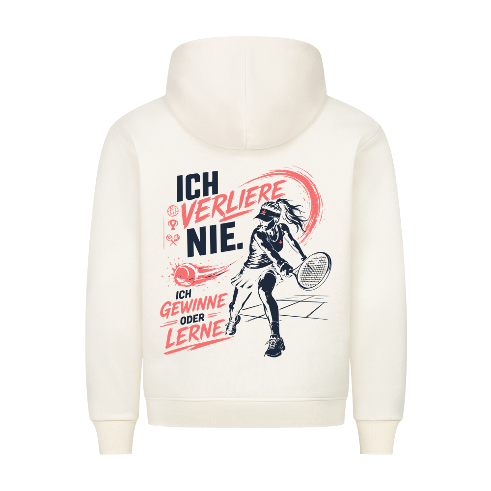 Ich verliere nie auf Hoodie, Farbe beige