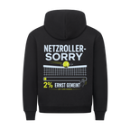 Netzroller Sorry auf Hoodie, Farbe schwarz