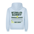 Netzroller Sorry auf Hoodie, Farbe babyblau