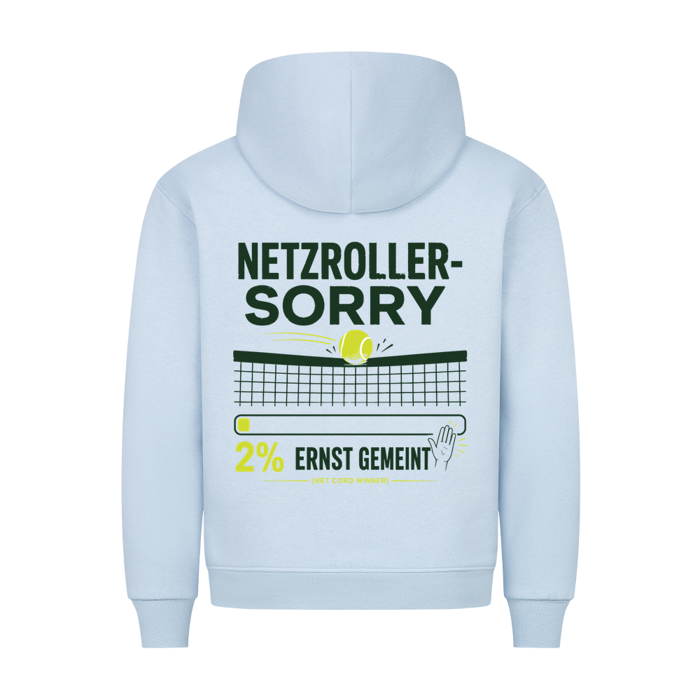 Netzroller Sorry auf Hoodie, Farbe babyblau