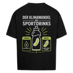 Der Klimawandel des Sportdrinks auf Oversized Shirt, Farbe schwarz