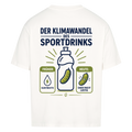 Der Klimawandel des Sportdrinks auf Oversized Shirt, Farbe weiß