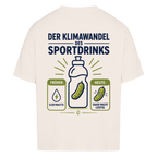 Der Klimawandel des Sportdrinks auf Oversized Shirt, Farbe naturweiß