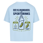Der Klimawandel des Sportdrinks auf Oversized Shirt, Farbe babyblau