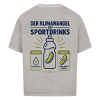 Der Klimawandel des Sportdrinks auf Oversized Shirt, Farbe verwaschen grau