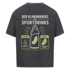 Der Klimawandel des Sportdrinks auf Oversized Shirt, Farbe verwaschen schwarz
