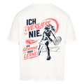 Ich verliere nie auf Oversized Shirt, Farbe weiß