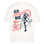 Ich verliere nie auf Oversized Shirt, Farbe weiß