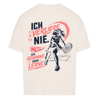 Ich verliere nie auf Oversized Shirt, Farbe naturweiß