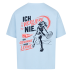Ich verliere nie auf Oversized Shirt, Farbe babyblau