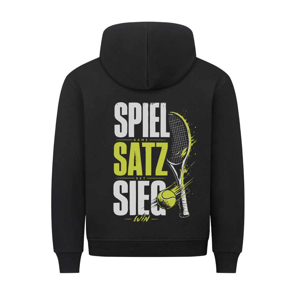 Spiel Satz Sieg Sprint auf Hoodie, Farbe schwarz