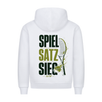 Spiel Satz Sieg Sprint auf Hoodie, Farbe weiß