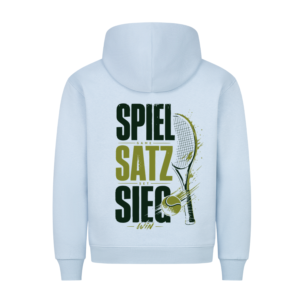 Spiel Satz Sieg Sprint auf Hoodie, Farbe babyblau