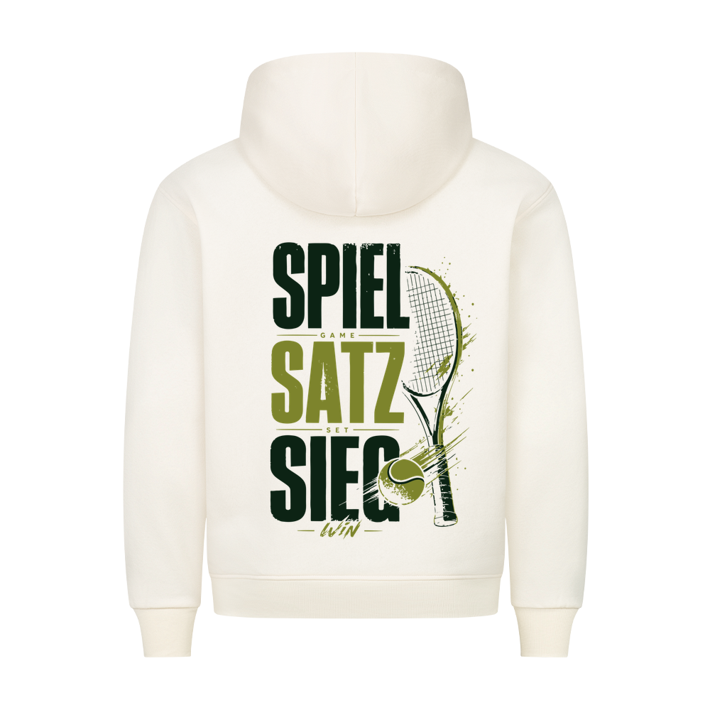 Spiel Satz Sieg Sprint auf Hoodie, Farbe beige