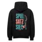 Spiel Satz Sieg Rally auf Oversized Hoodie, Farbe schwarz