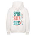 Spiel Satz Sieg Rally auf Oversized Hoodie, Farbe weiß