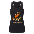 Ich wohne jetzt hier auf Tanktop, Farbe schwarz