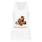 Ich wohne jetzt hier auf Tanktop, Farbe weiß