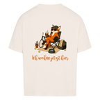 Ich wohne jetzt hier auf Oversized Shirt, Farbe naturweiß