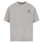 Spiel Satz Sieg Rally auf Oversized Shirt, Farbe verwaschen grau